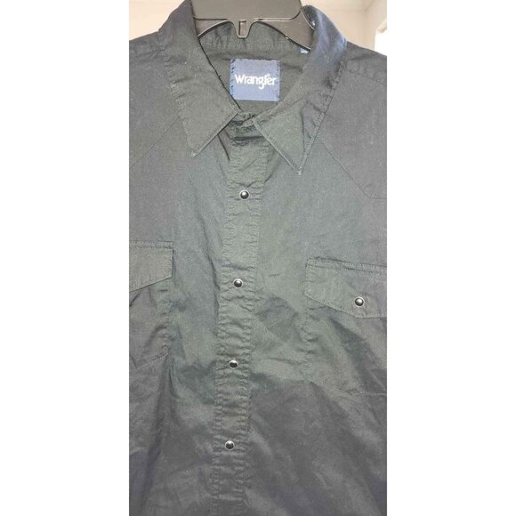 Wrangler Mens Black Long-Sleeve Western Shirt With Snap Closures XL - Picture 3 of 10
